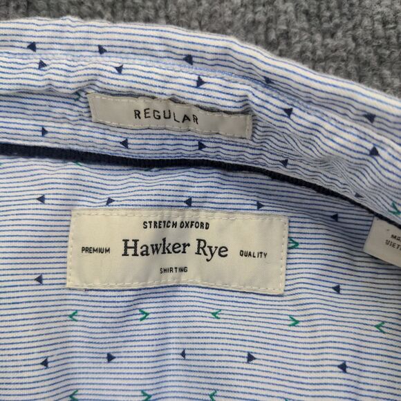 Hawker Rye Men's Stretch Oxford Button Up Shirt Multi 3XL Stripe - Picture 10 of 13
